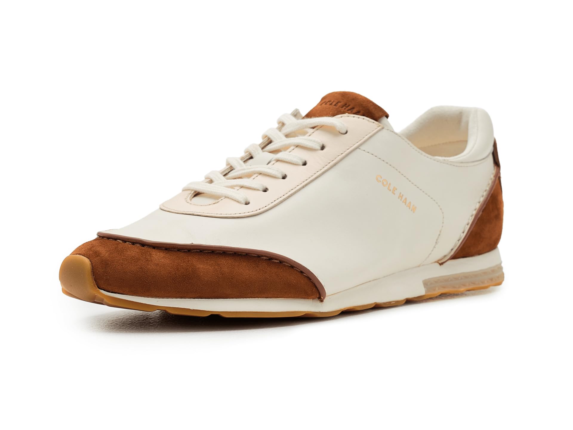 Cole Haan Women’s Shoes – Grandpro Low Profile Runner Energyweave Sneaker, Powder Leather/Tobacco, 5.5-B US