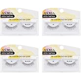 Andrea False Eyelashes Flirty Style 70 - Black, Lightweight, Reusable Strip Lashes for Everyday Wear, 4-Pack