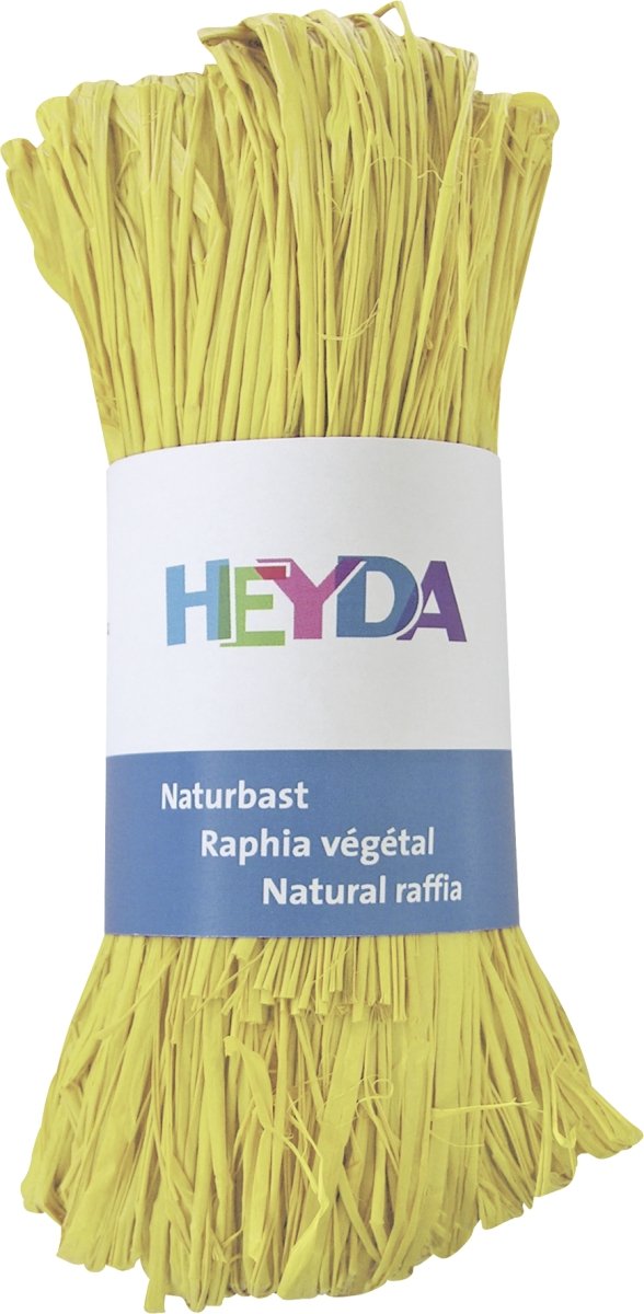 Heyda Natural Bast Raffia , Light Yellow, 1 Piece