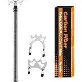 Msnaile Carbon Fiber Lightweight Pool Bridge Stick, Removable Metal Heads | Made of 100% carbon fiber, sturdy &amp; solid, easy to assemble, stretches from 17"to 55.5", compact storage bag for portability