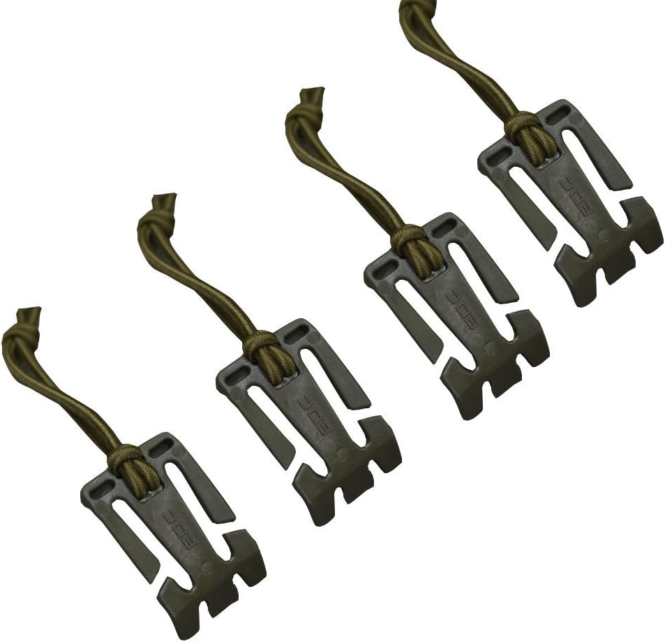 4 Pack Tactical Strap Management Tool Web Dominator Backpack Accessories - Army Green