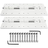 55721 Swing Away Bracket for RV Truck Camper Jack, White, 2 Pack | Camper Jack Mount Extension Bracket, Fits 13"-16" Camper Stands, for Easy Access and Space Saving