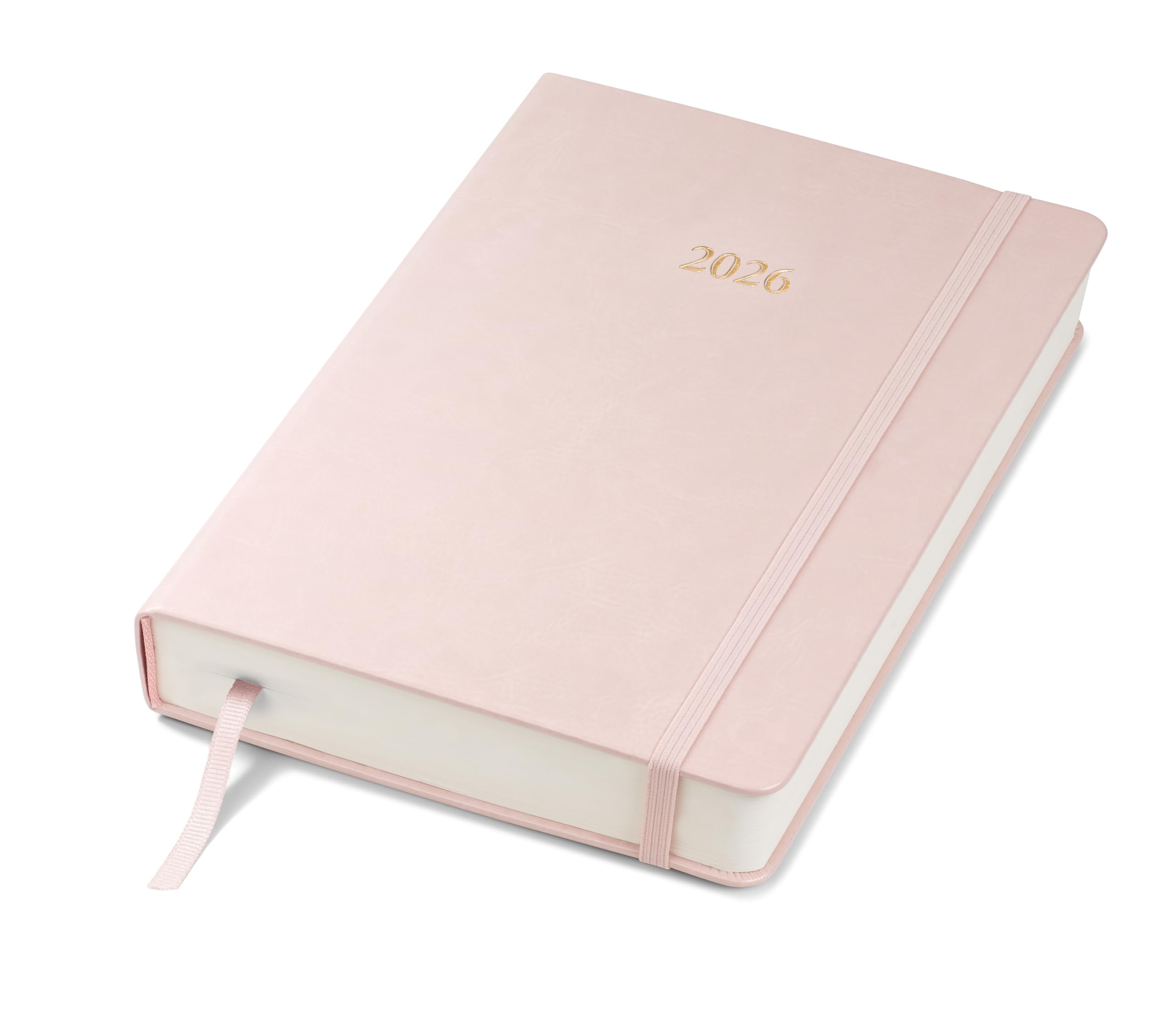 Wykeham's Executive 2026 Daily Journal Planner – UK Public Holidays & Format – Personalisation Available (Rose, A5)