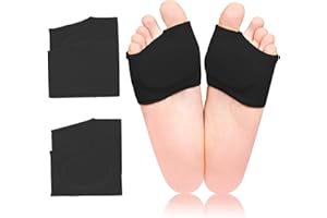 KTSAY 2 Pairs Metatarsal Pads with Gel Pad for Women and Men，Foot Pads Provides Relief for Morton's Neuroma Insert，Metatarsalgia, Morton's Neuroma (Black, M)