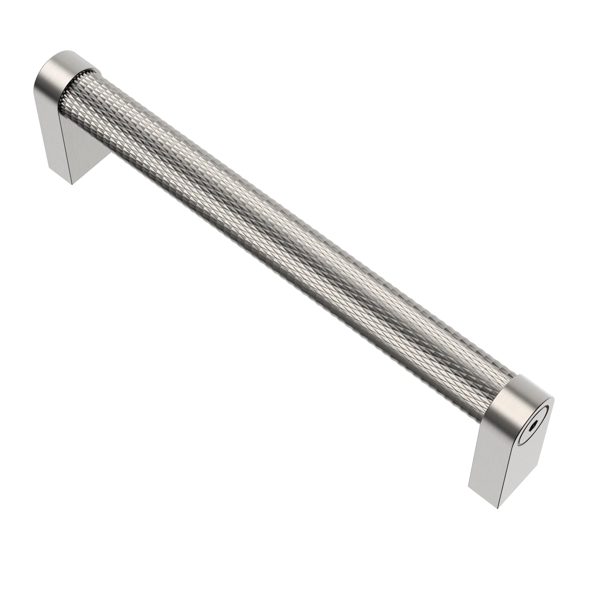 View 1 of Alzassbg 10 Pack Satin Nickel Cabinet Pulls, 5 Inch(128mm) Hole Centers Cabinet Handles Kitchen Hardware Knurled Drawer Handle Pull AL3101SN