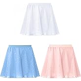Gogokids Girls Dance Ballet Skirt, Chiffon Wrap Tutu Skirts Fluffy Ballet Dress for Toddlers/Little Girls 4-11Y