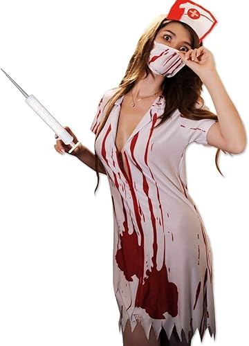 Amazon クローブキューブ ゾンビ ナース お手軽 コスプレ 4点 セット ハロウィン パーティー 大人用 コスプレ 仮装 通販