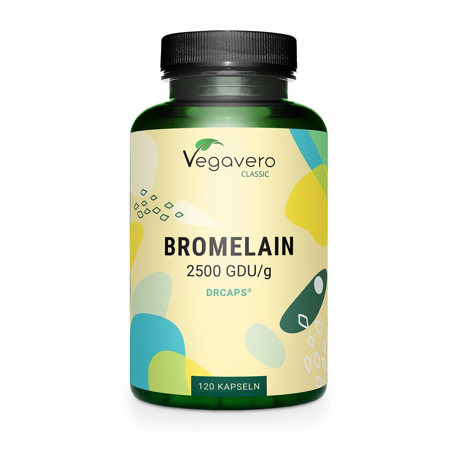 Vegavero Bromelain 650 mg | High Strength - 2500 GDU/g | Gastro-Resistant DrCaps | NO Additives, Lab-Tested | Pure Pineapple Enzyme | 120 Capsules | Vegan