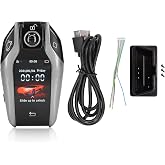 Jeanoko Remote Control Key, Car Smart Key Universal Anti Lost LCD Touch Screen Door Locking for All Start Stop Engine Button Models(Silver)