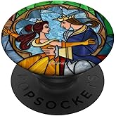 Disney Beauty and The Beast Belle and Prince Stained Glass PopSockets Adhesive PopGrip