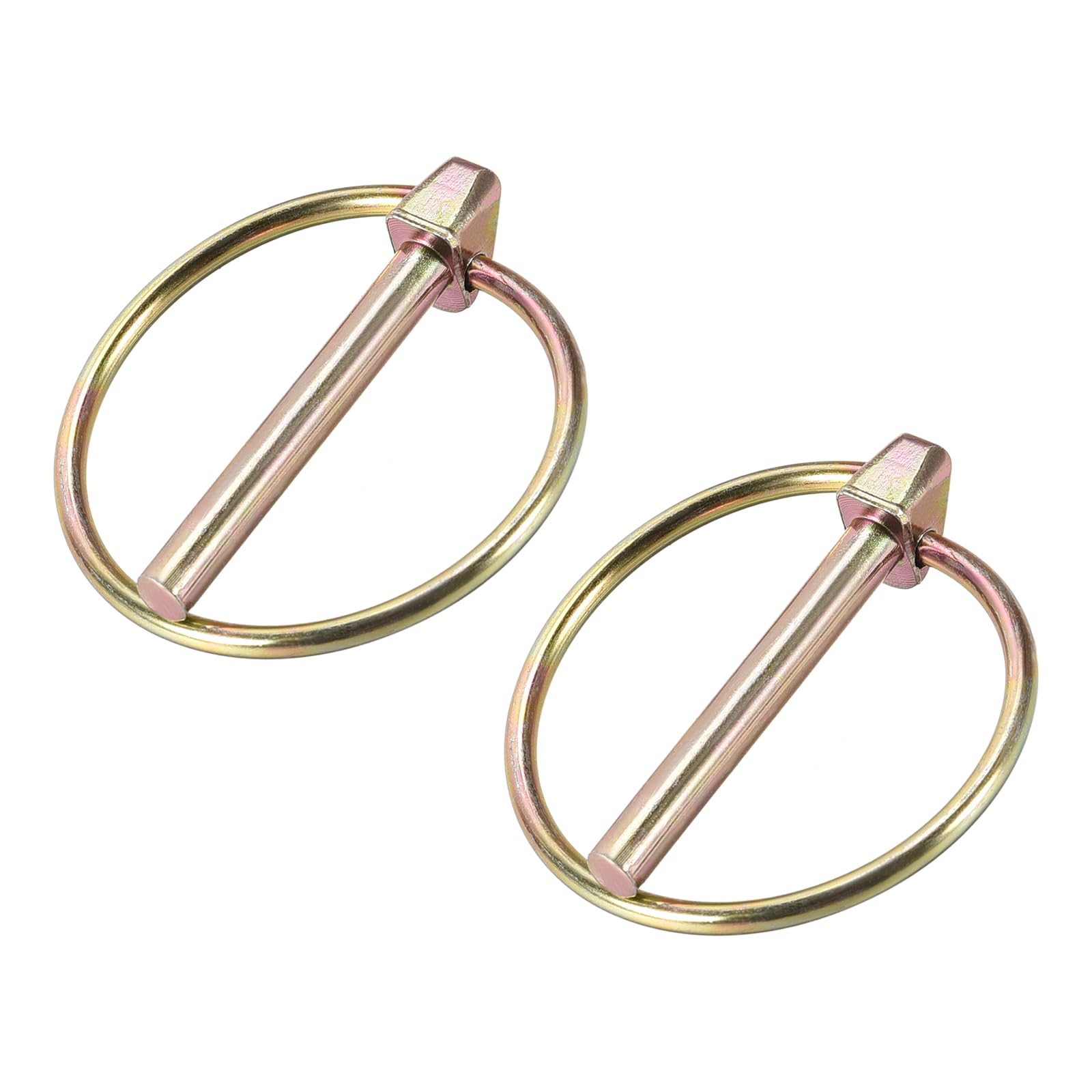 Photo 1 of uxcell 2Pcs 7/32" x 1-1/4" Linch Pin with Ring, Trailer Pins Assortment Kit for Boat Kayak Canoe Trailer Tractor Trolley, Gold