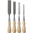 Stanley 1-16-791 Chisel-Set Sweetheart (4-piece), Silver/Tan Brown