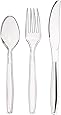 AmazonBasics 360-Piece Clear Plastic Cutlery Set