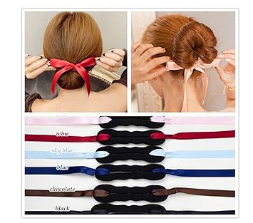 Amazon Com 4pcs Ribbon Magic French Twist Hairband Turban Bun