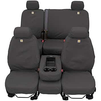 Covercraft Carhartt Seatsaver Front Row Custom Fit Seat Cover For Select Toyota Tacoma Models Duck Weave Gravel Ssc2509cagy
