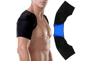 FERCAISH Double Shoulder Brace Warm Support Protector Shoulder Strap Brace for Sleeping Outdoor Lifting Sports, Relieve Chronic Tendinitis Pain, Breathable Sports Protective Gear (Size M)