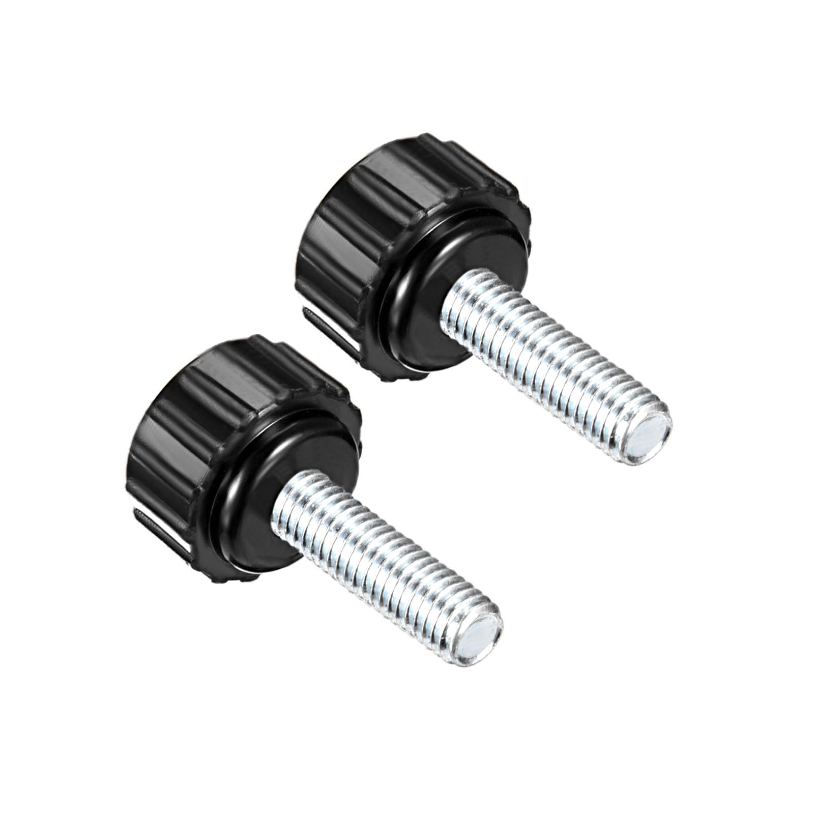 CoCud Knurled Clamping Knobs, M5 x 20mm Male Thread 16mm Head, Thermoset Plastic Thumb Screw Grip Bolt Knobs Black - (Applications: for Lathe Machinery), 2-Pieces