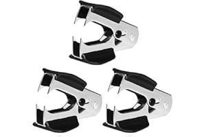 LVVXIXI 3 Pack Staple Puller Remover Tool for School Office Home, Steel Jaws Comfort Grip Removers (Black)