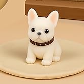 Vodolo Pure White Taba Squishy Dog,Ultra-Soft and Stress Relief Tada Squishies Toys for Hairless,Small Cute Dog Taba Squishy Kit for Sensory Play,Animals Stress-Relief Toys for Kids and Adults