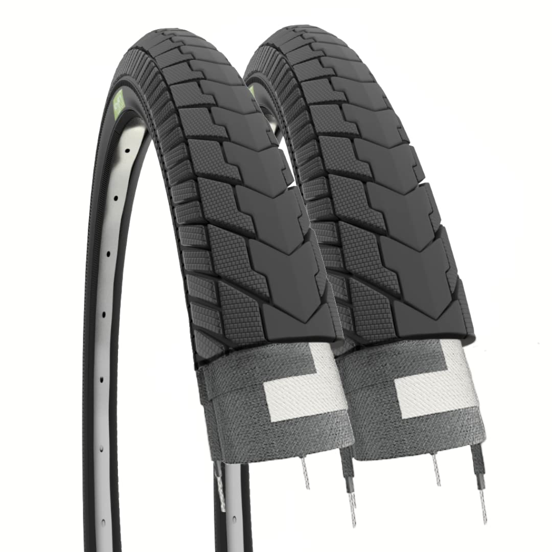 2 tyres 24 x 1.75 (47-507) black rubber tyres for bicycles city bike 24 inches Dutch