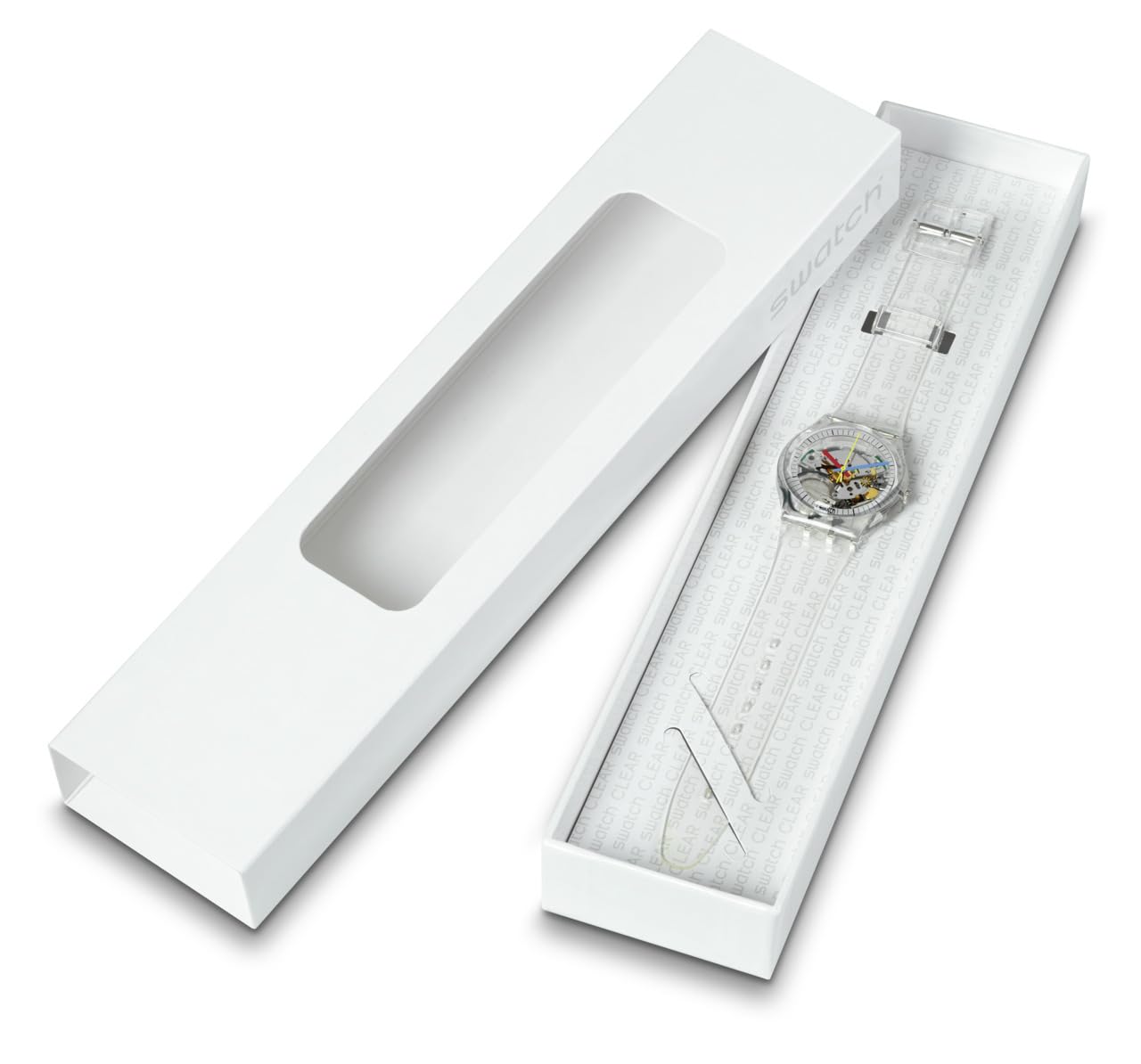 Swatch Gent Biosourced Unisex Watch Casual Plastic Transparent Quartz Waterproof Clearly Gent