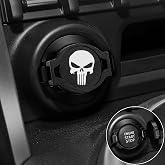 Push Start Button Cover,Car Engine Push to Start Accessories,Car Ignition Button Cover,Car Engine Start Stop Button Cover Decorative,Flip-Top Design,Suitable for Various Models(Black)