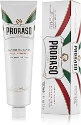 Proraso Shaving Cream Tube Sensitive 150ml Oat Green Tea Italy White view 1