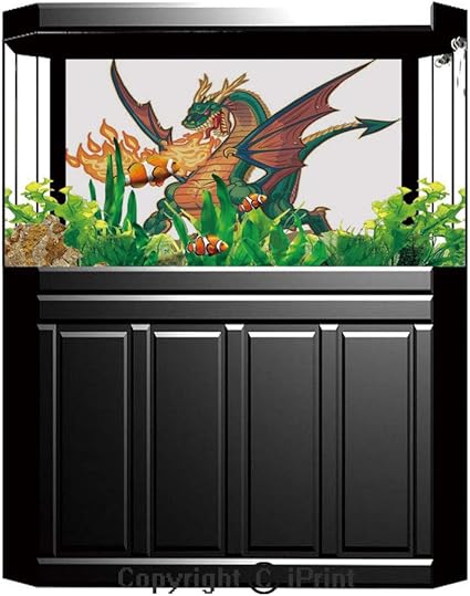 Amazon Com Terrarium Fish Tank Background Dragon Mythical Fire
