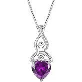 Inpasne Infinity Celtic Knot Necklace for Women 925 Sterling Silver Irish Necklace Birthstone Jewelry Gifts for Her