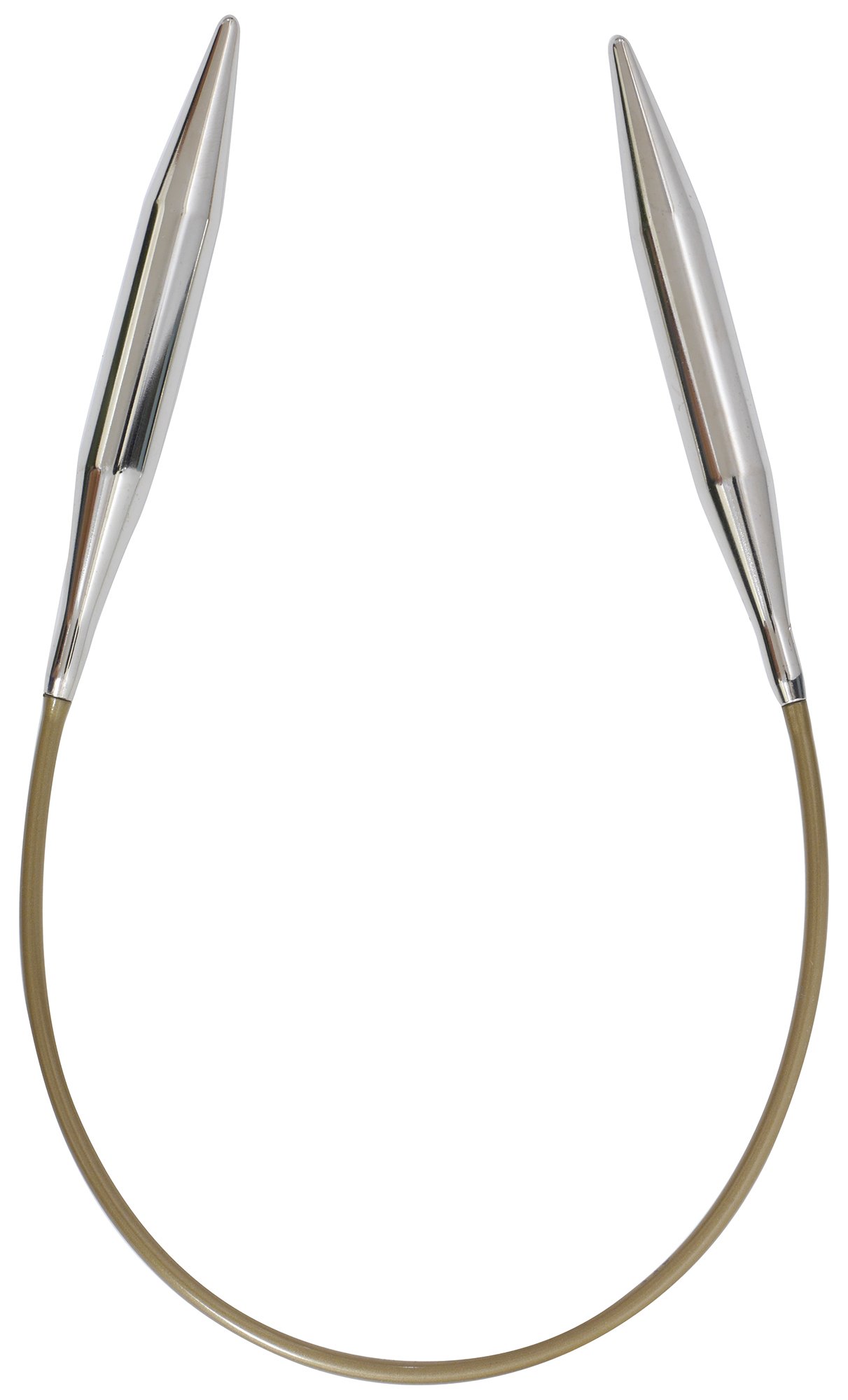 Addi Circular Knitting Needle, Metal, Silver, 40cm x 10.0mm