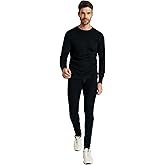 ZSOSBA METARINO Men's 100% Merino Wool Base Layer Set Thermal Underwear Casual Top,Bottom for Hiking Travel Skiing