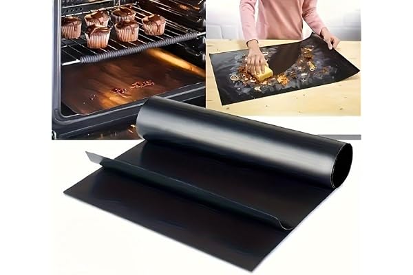 2 - Pack of Thick Oven Liners for Oven Bottom: Reusable Baking Mats Suitable for Electric, Gas, Toaster, Convection, Microwav