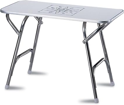 Amazon Com Forma Marine Dinner Deck Table 17 3 X 34 7 X 27 6 Boat Table Folding Rectangular Anodized Aluminium Model M200h Sports Outdoors