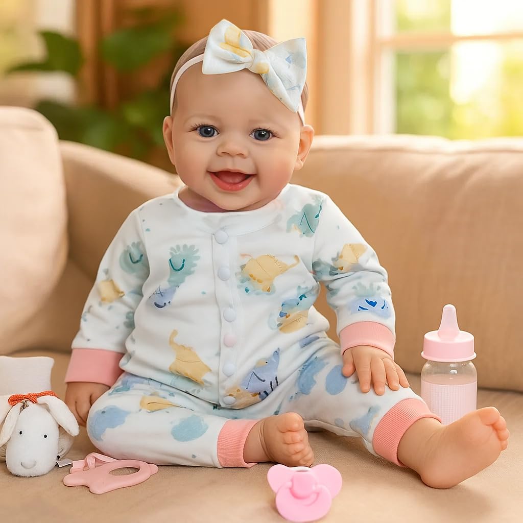 Photo 1 of SCOM Baby Doll Girl, 18 inch Realistic Soft Body Baby Doll Real Life Cute Baby with Accessories for 3+ Year Old Christmas Birthday Gifts
