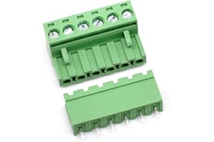 Oiyagai 10 Set 6-Pin 5.08mm Pitch Male Female PCB Screw Terminal Block