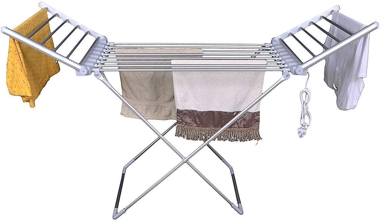 Buy LOMESH Portable Electric Clothes Dryer Stand with Wings Aluminum