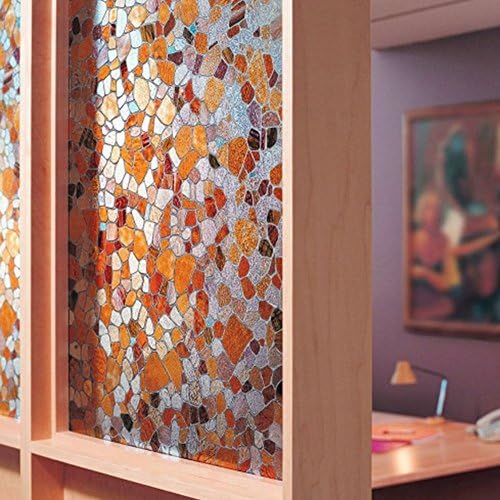 45x100cm Frosted Stained Glass Static Cling Privacy Window Films UV-Anti Decor