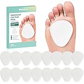 Welnove Metatarsal Pads for Women Men Ball of Foot Cushions, Forefoot Sole Support Metatarsal Foot Pads for Pain Relief, Metatarsalgia, Plantar Fasciitis, Mortons Neuroma - 10 Pairs (20 Pieces)