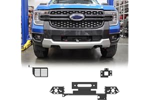 WolfX Winch Plate Fit Factory Front Bumper for Ford Ranger 2024-2025 (Not Fit for Raptor Model ), Winch Power Box Transplant 