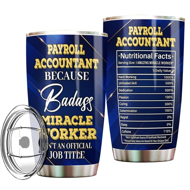 MONIZILUCKY Payroll Accountant Tumbler Stainless