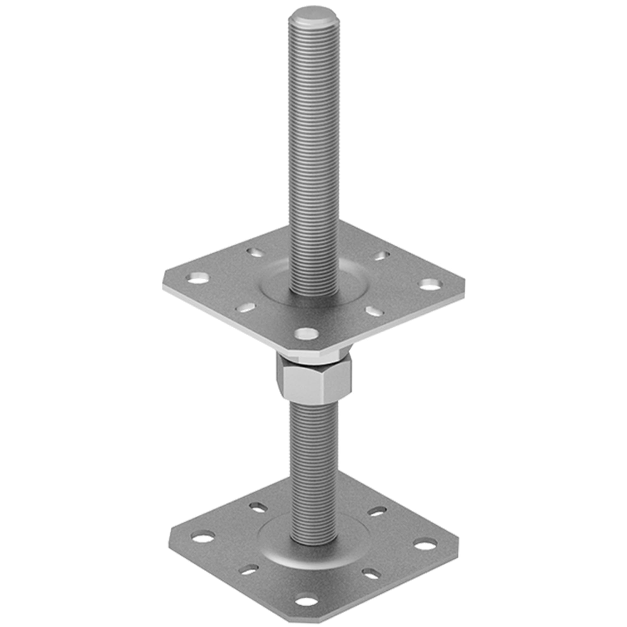 Fence Posts Support Size: 100mm x 250mm (H) Pack of: 1 Repair Brackets Adjustable Heavy Duty Bolt Down Galvanised Metal for Fence, Decking