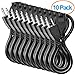 Aurum Cables Extension Cord 2 Feet - 16 AWG SJTW Heavy Duty Power Cord - 3 Prong Cable 125 Volts 13 Amp NEMA 5-15P to NEMA 5-15R ETL Listed - Indoor Outdoor Extension Cord in Black - 10 Pack