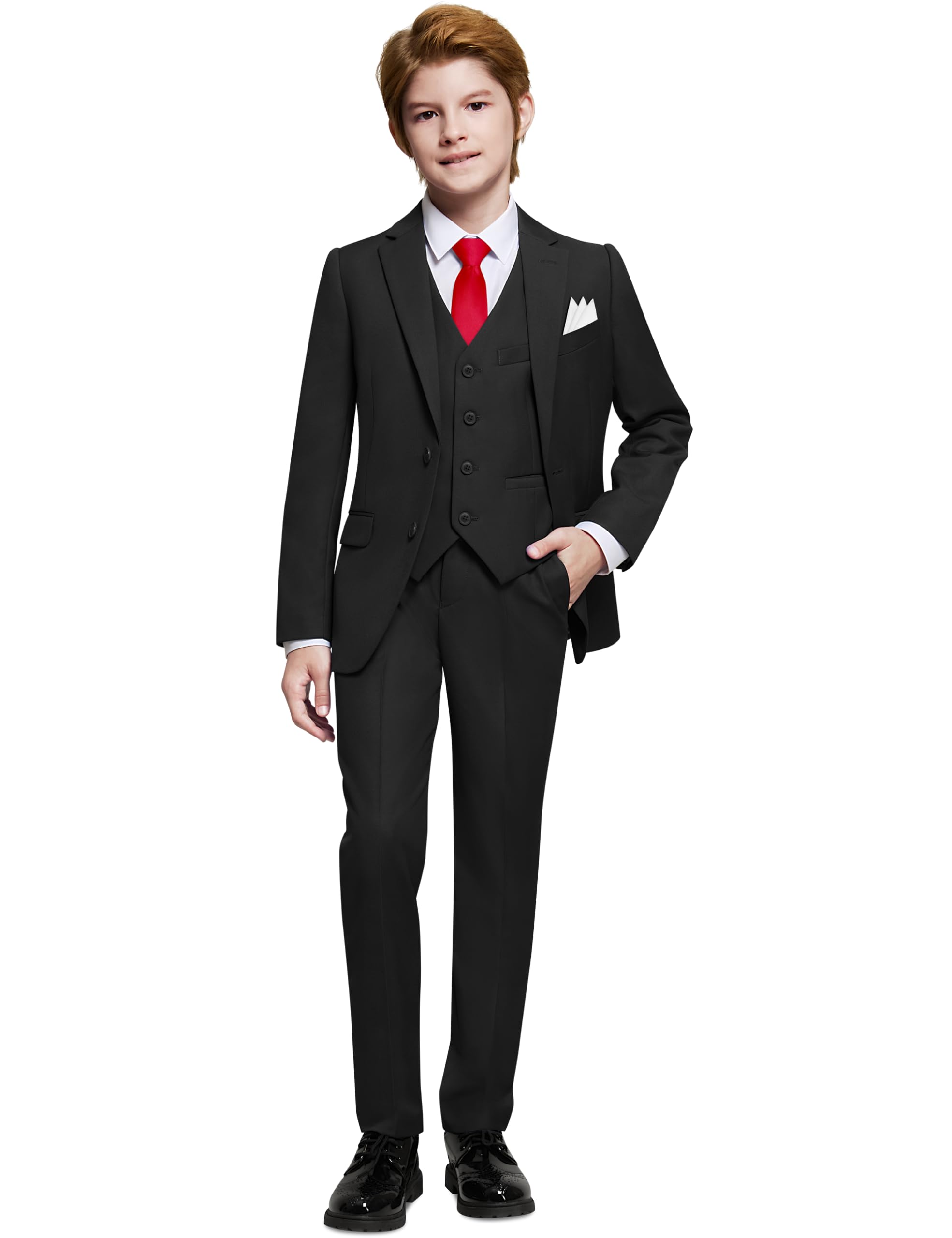 Marvelous World Boys' Suits Slim Fit 5 Pieces
