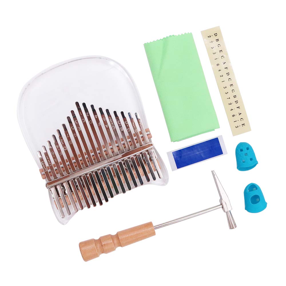 Alnicov 17 Keys Kalimba Handcrafted Acrylic Made Artwork Thumb Piano With Accessories