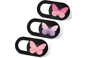 IMNEXT2U Laptop Camera Cover Slide 3 Pack Ultra Thin Slide Laptop Camera Cover for Echo Show, Smartphone, Computer, Tablet, Chromebook, PC - Butterfly