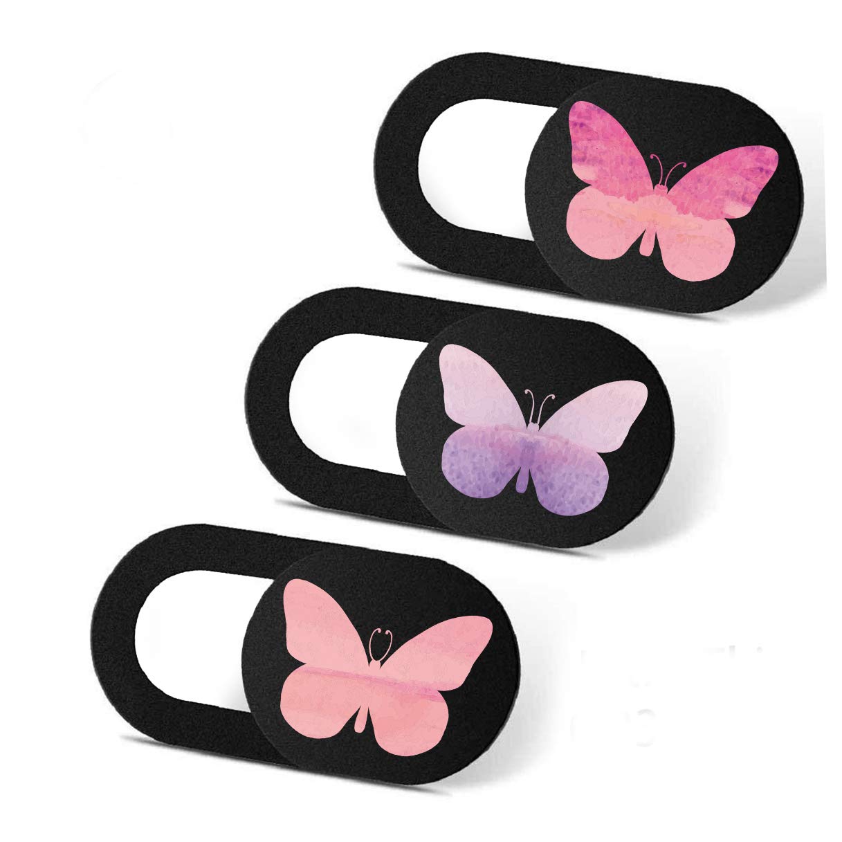 Photo 1 of IMNEXT2U Laptop Camera Cover Slide 3 Pack Ultra Thin Slide Laptop Camera Cover for Echo Show, Smartphone, Computer, Tablet, Chromebook, PC - Butterfly
