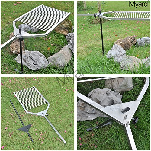 Myard Stainless Steel 304 Portable Open Fire Pit Campfire Bbq