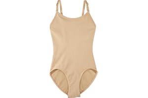 Stelle Girls Nude Leotard Seamless Undergarment Camisole with Adjustable Straps for Dance/Ballet/Gymnastics