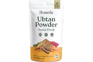 Homeda Ubtan Powder Face Pack (150g) Turmeric Haldi, Chickpea, Neem Powder, Sandalwood, Rose Petal, Liquorice, Manjistha, Vet