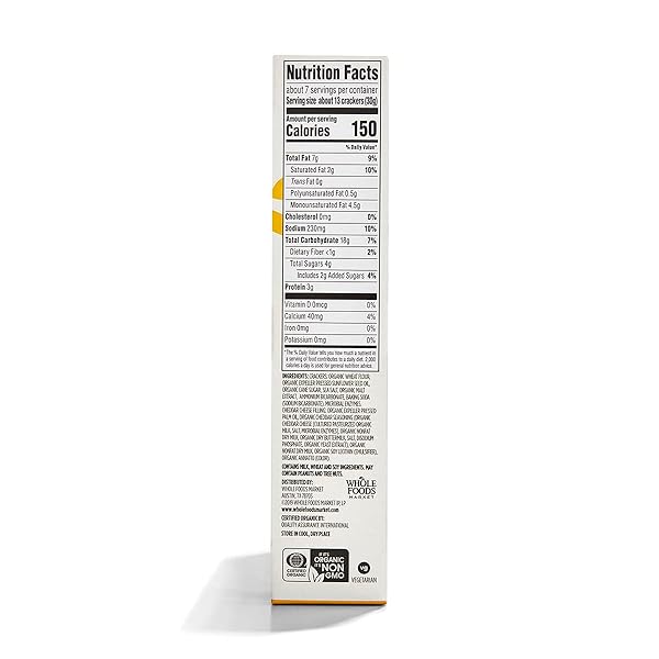 365 BY WHOLE FOODS MARKET, ORGANIC MINI CHEESE SANDWICH CRACKERS, 7.5 OUNCE